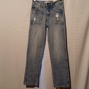 🍋NWT KanCan Wide Leg Distressed Jeans – Size 23x30